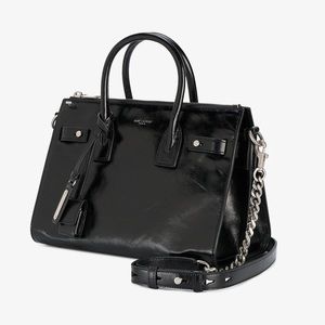 SAINT LAURENT Sac de Jour Baby Crinkled Leather